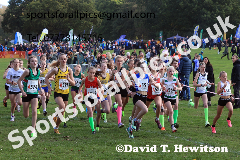 Girls Under-14s 2026 Northern Cross Country Relays, Graves Park, Sheffield. Photo: David T. Hewitson/Sports for All Pics
